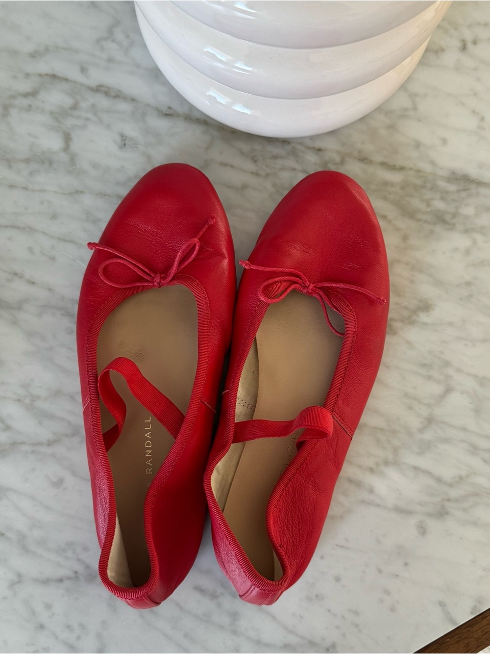 Loeffler Randall Leonie Women’s Red Ballet Flats with Ankle Strap - Picture 4 of 4